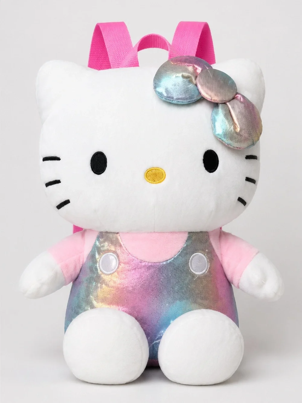 NWT Sanrio Hello Kitty 13” Iridescent Rainbow Plush Backpack